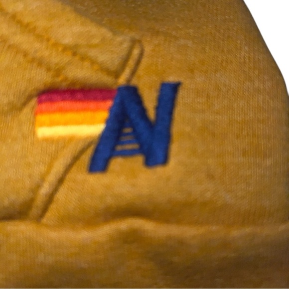 Aviator Nation Unisex FADED BOLT EMBROIDERY HOODIE | NUGGET GOLD // CHARCOAL 🖤 - Picture 9 of 16